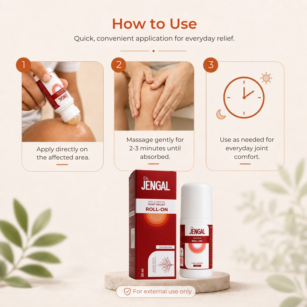How to use Dr. Jengal Joint Relief Roll-On in three simple steps
